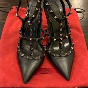 Authentic Valentino Rockstud Black Heels